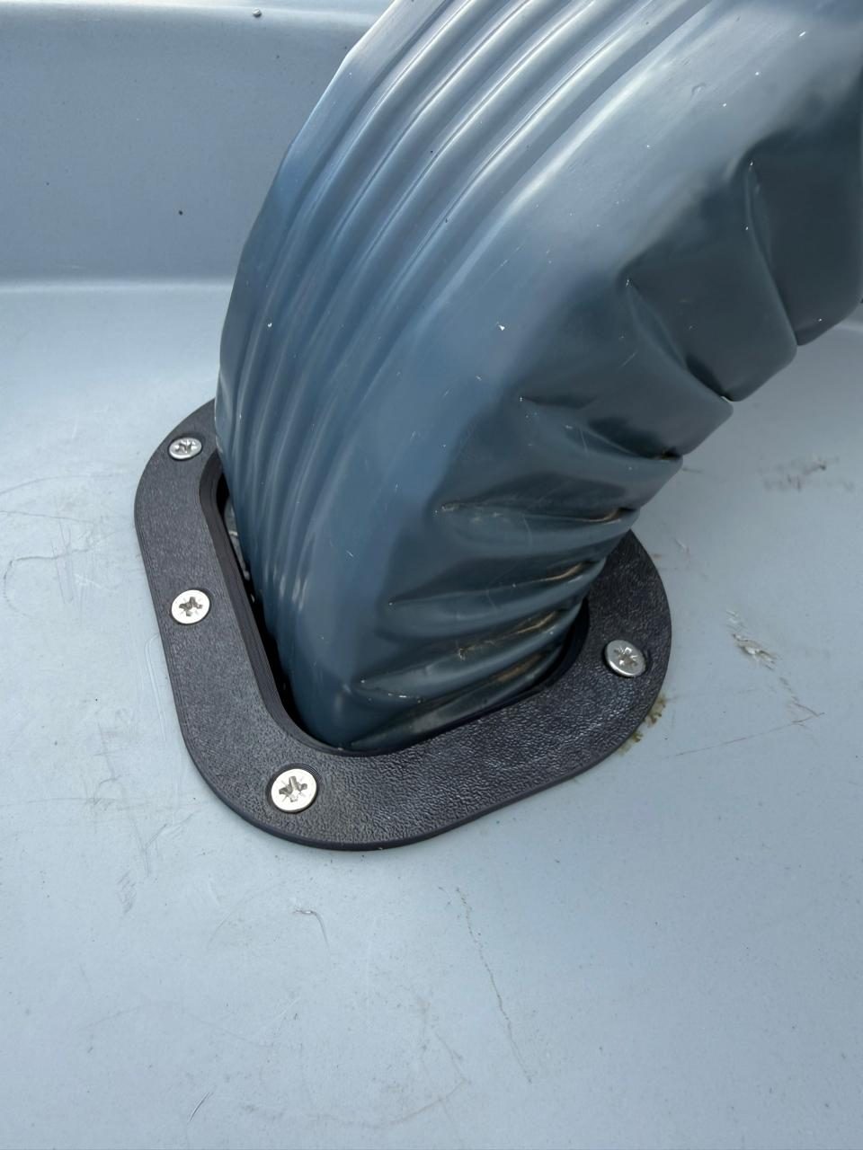 After: Pro Clean-Fit Inlet neatly installed and sealed